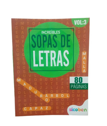 INCREÍBLES SOPAS DE LETRAS...